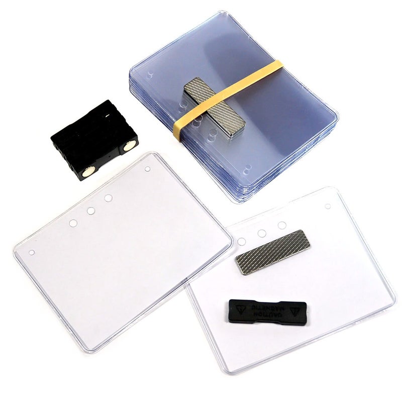 CMS MAGNETICS 24 Sets DIY Magnetic Name Badges, 3"X4" Premium Plastic Badge Holders and CMS Magnetics BM-2MAG-2 Badge Magnets (3" x 4", 2Mag-2) - Image 4